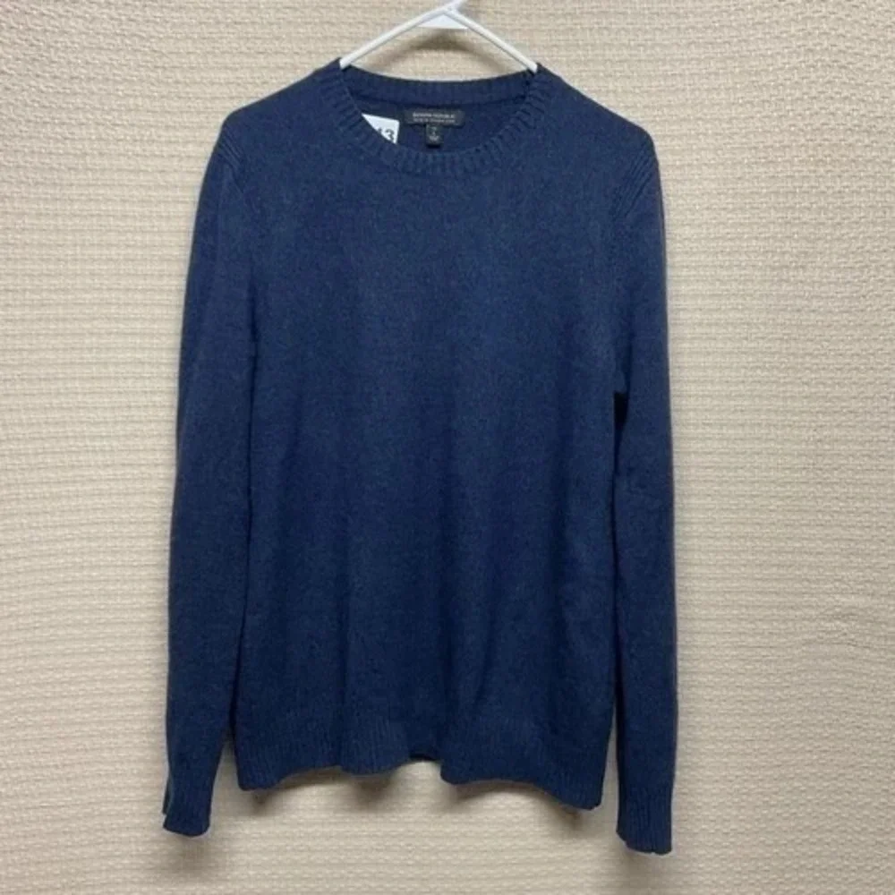 NWOT Banana Republic Italian Yarn Blue CrewNeck Sweater Pullover Men LT China